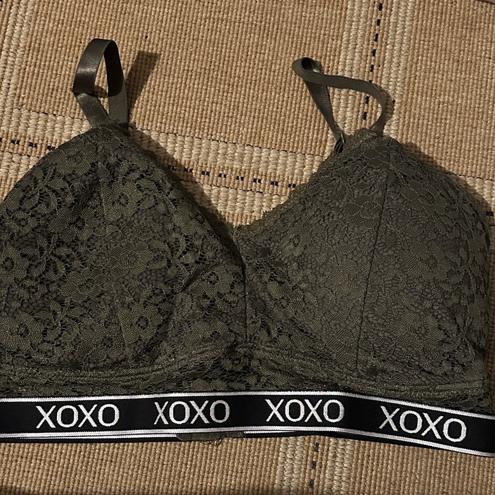 NIB Aerie XOXO Dark Green Lace Bralette